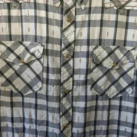 VINTAGE LEVI STRAUSS Size XL Women snap  buttom blouse short sleeves - Picture 3 of 9